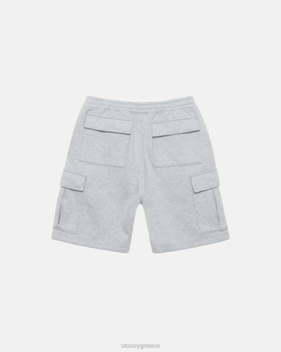 STUSSY γκρίζο Cargo Σορτς από Φλις με Ελαστική Μέση