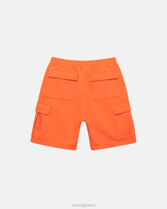 STUSSY πορτοκαλί Cargo Fleece Σορτς με Ελαστική Μέση